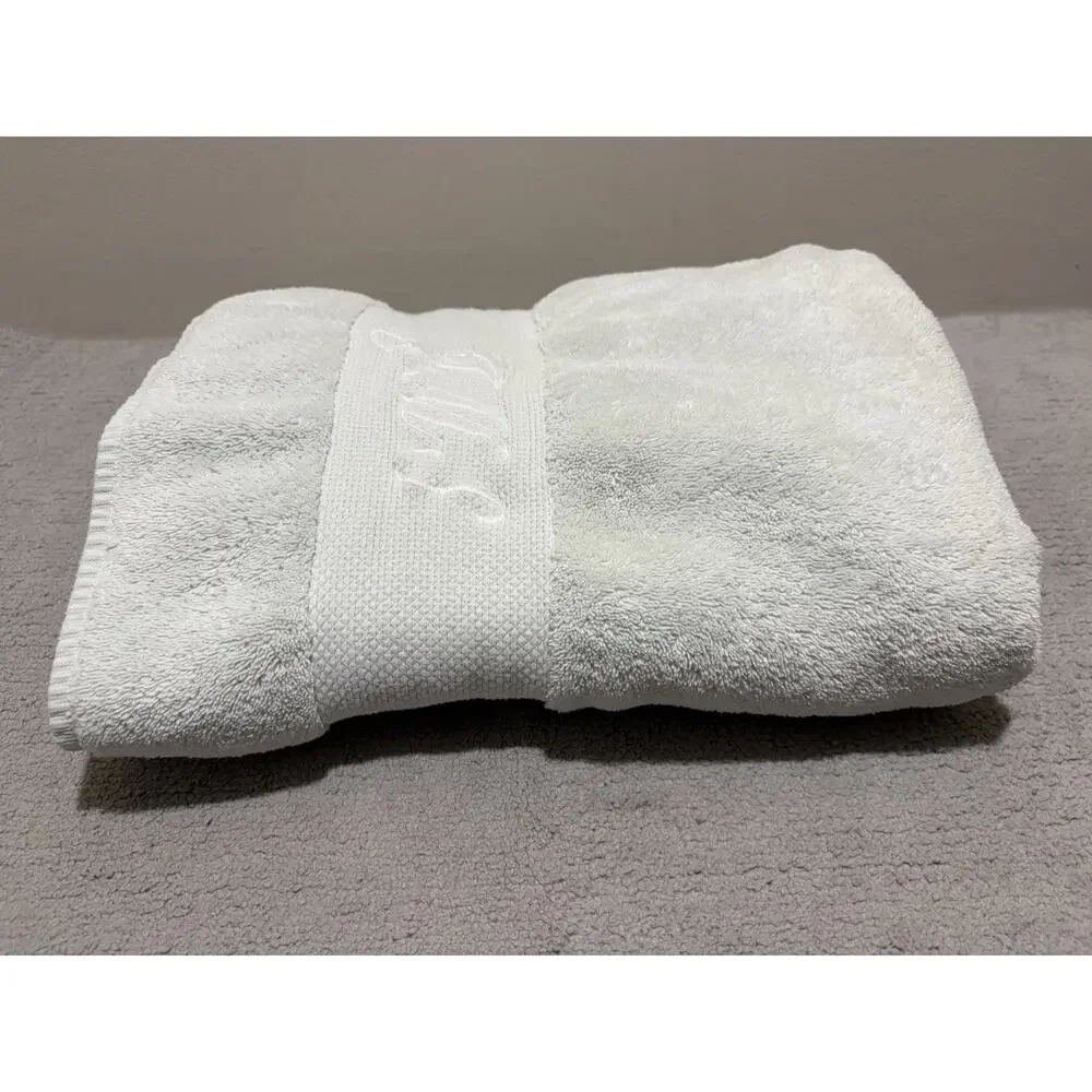 FRONTGATE Resort Collection Turkish Oversized Bath Towel Light Green Monogrammed